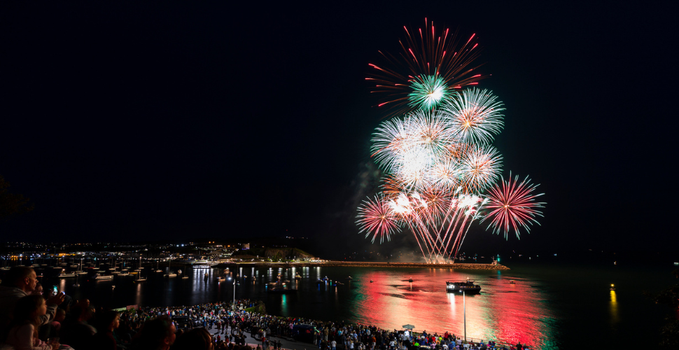Fireworks over Plymouth Hoe